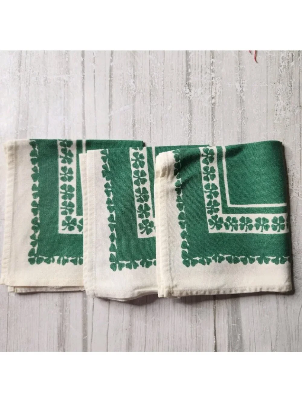 Linens Kitchen Hand Towels Napkins Placemats Handkerchiefs MCM Vtg 70s Imperfect